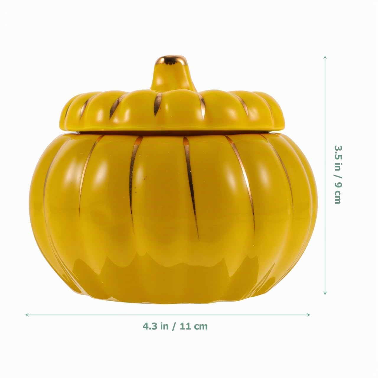 Cabilock Tazón De Calabaza De Cerámica con Tapa 4.33 Pulgadas para Sopa Y Postre Decorativo para Halloween Cocina Y Hogar