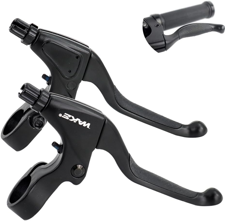 Bicycle Brake Levers 1 Pair Aluminum Alloy Mountain Bike Brake Handles 4 Finger 2.2cm Diameter for Most Bicycle, Road Bike, MTB, BMX, Cycling