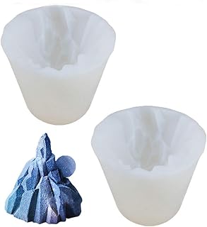 FMOGE Silikonowa foremka do ciasta deserowego 3D, kształt góry zrób to sam kubek do ciasta lodów czekolada słodkie cukierki mus mydło forma do ręcznego wykonania, piekarnik mikrofalówka zamrażarka nadaje się do zmywarki, zestaw herbaty prezent