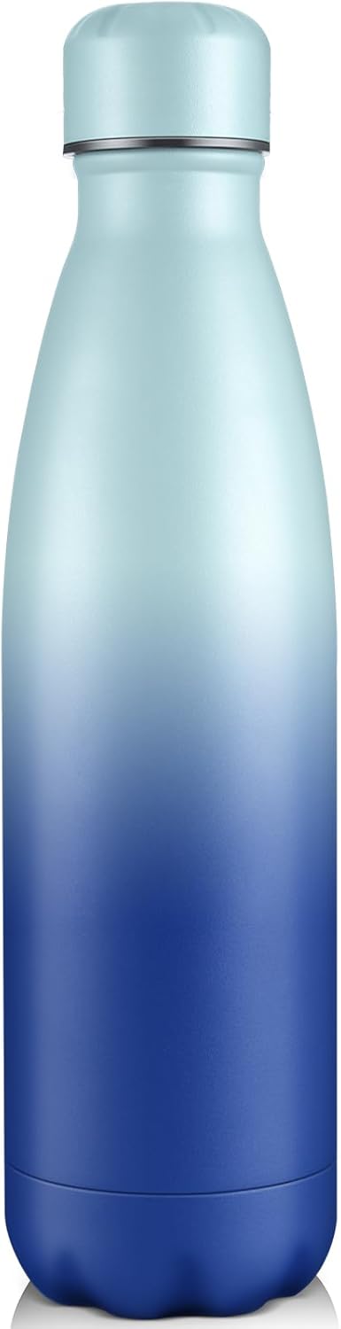 Product image of Volhoply 25oz Insulated Water Bottle 1/2/4 Pack, Double Wall Stainless Steel Vacuum Bottles, Keeps Cold & Hot, BPA Free Leak Proof Bottles (Green Blue,1 Pack)