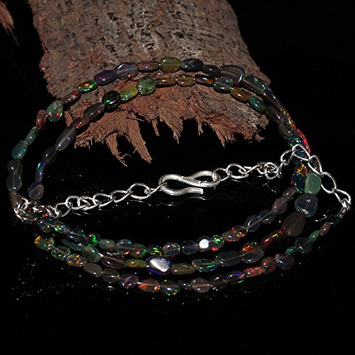 Opale noire éthiopienne naturelle en perles pépites 2x3-5x6mm pour création bijoux fait main