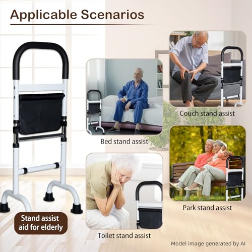 Adjustable Stand Assist Aid for Elderly, Couch Stand Assist with Night Light and Two Sets of Bases, Mobility Aids for Elderly Adults and Others Who Need Extra Help, Can Withstand 300 Pounds - Image 7