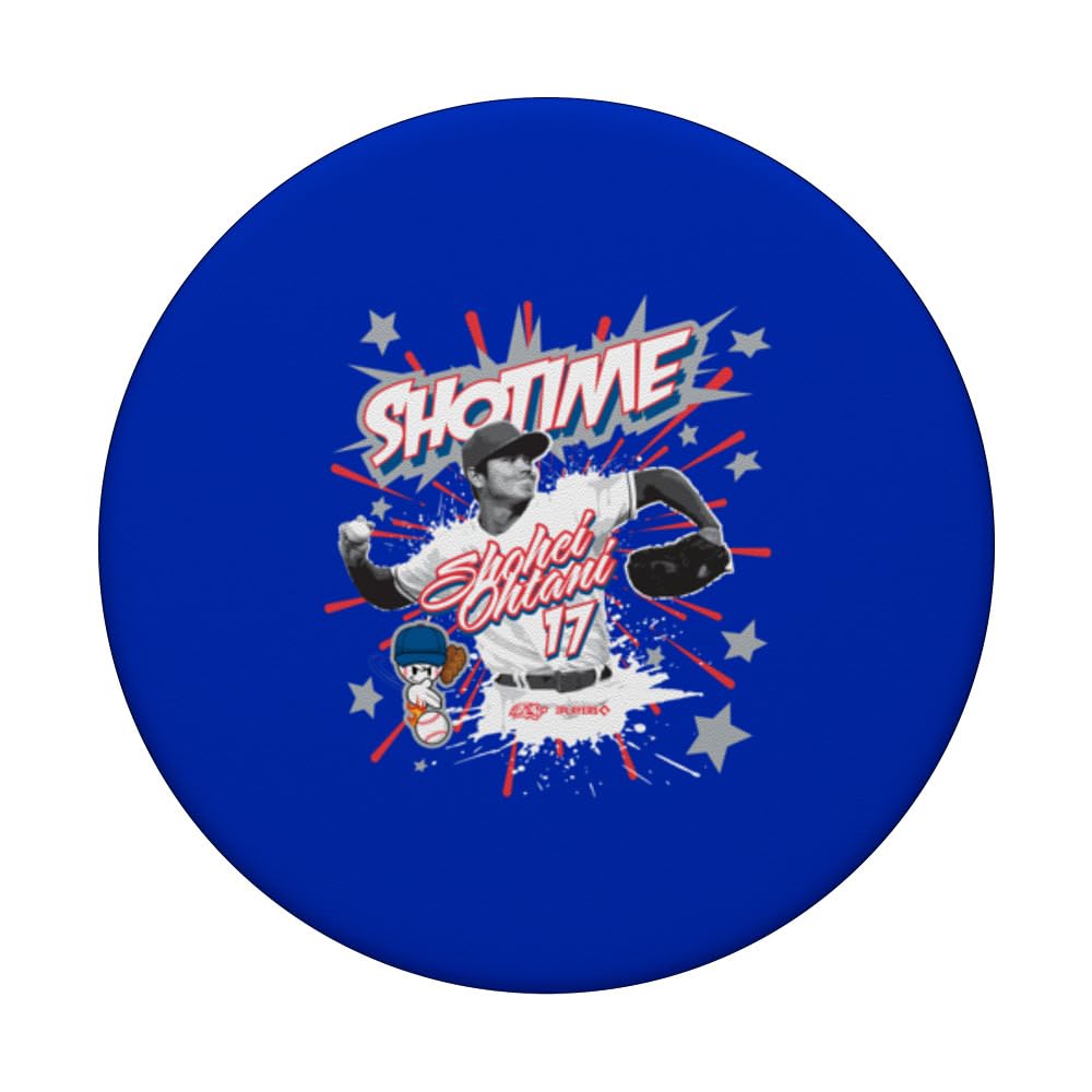 Shohei Ohtani Shotime Los Angeles Baseball Sket One x MLBPA PopSockets Swappable PopGrip, Black - Image 3
