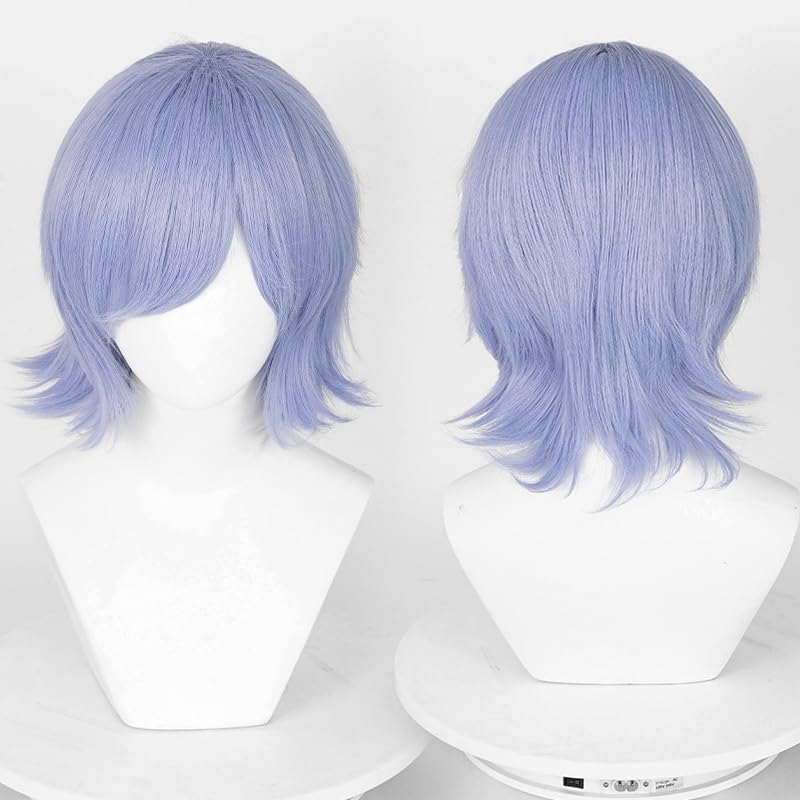 Max Beauty Unisex Short Brown Cosplay Wigs With Bangs+ Free Cap, Man Woman Fluffy Heat Resistant Wig Hair for Daily Party Halloween image 5