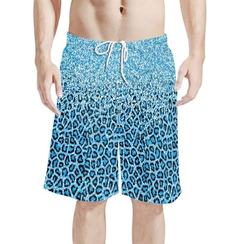 Yewattles Men's Lightweight Casual Classic Fit Short Summer Beach Shorts with Printing for Travel Party