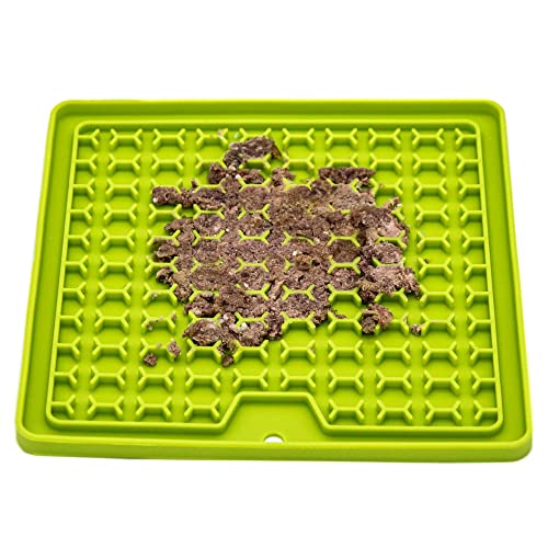 4 eckig 20 cm - Ladi-Mat Schleckmatte - In 3 Variationen - Silikongummi - widerstandsfähig - Spülmaschinen geeignet - langlebig.