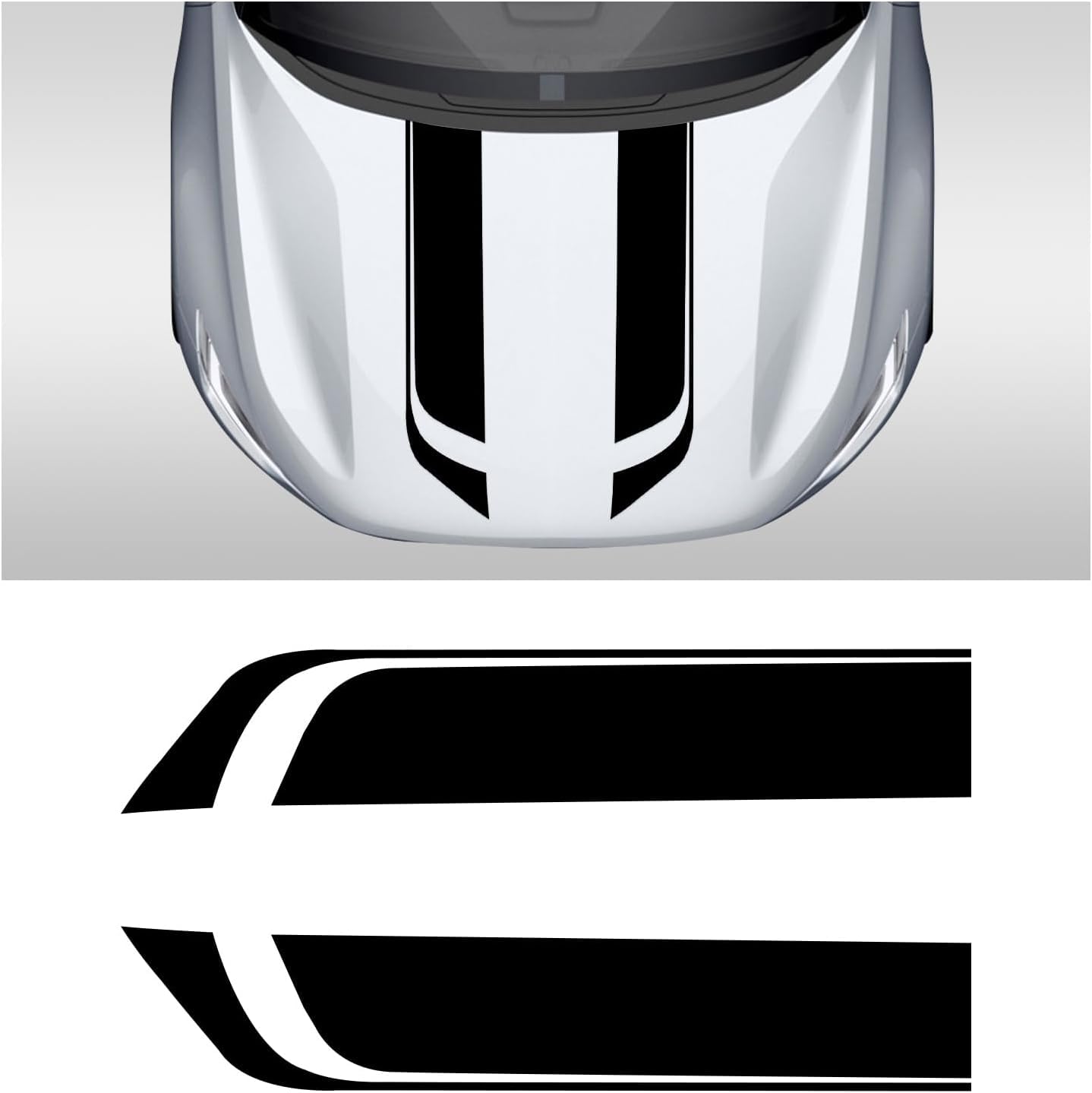 Car Bonnet Racing Stripes Bonnet Decals for Nissan X Trail xtrail X-Trail T30 T31 T32 T33, Vinyl Graphics Styling Stripes Vehicle Front Bonnet Protection, Exterior Styling