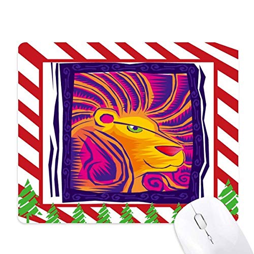 Tapis de souris avec gravure constellation Lion style festif de Noël