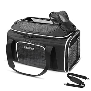 Petskd Top-Expandable Pet Carrier 17x12x8.5 Inches JetBlue Frontier Spirit Airline Approved, Soft-Sided Carrier for Small Cats and Dogs with Locking Safety Zippers and Anti-Scratch Mesh(Black) Petskd Top Expandable Pet Carrier 17x12x85 Inches JetBlue Frontier Spirit Airline Approved Soft Sided Carrier for Small Cats and Dogs with Locking Safety Zippers and Anti Scratch MeshBlack