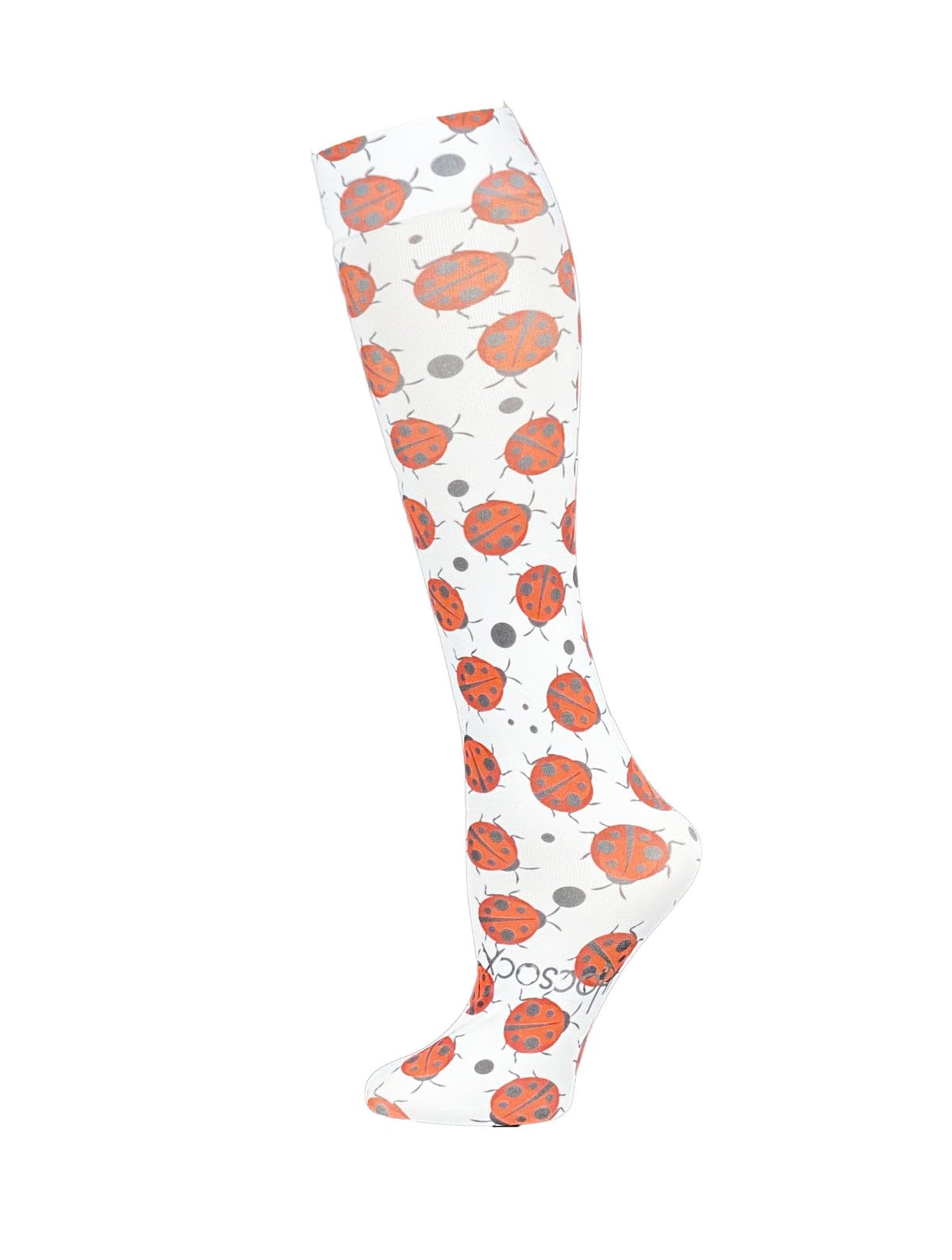 Hocsocx Lady Bugs Socks Performance Liner Moisture-Wicking Protection for Field Hockey, Ice Hockey, and Soccer