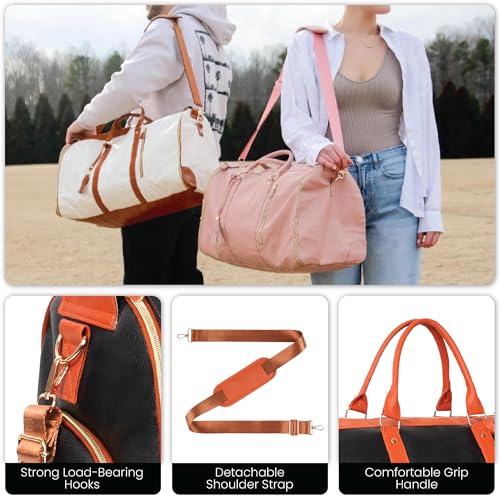 Luhxe Travel Convertible Carry On Garment Bag with Shoe Pouch & Detachable Shoulder Strap - Charcoal4