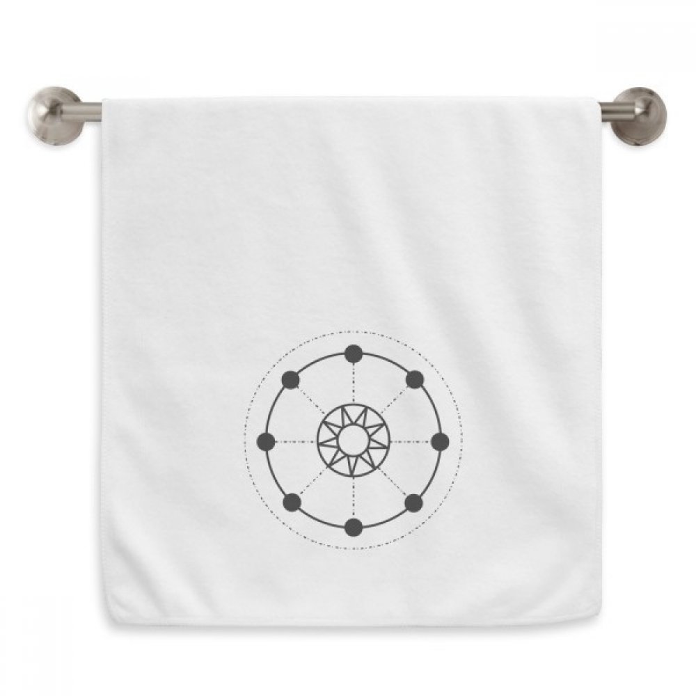 Serviettes moelleuses débarbouillettes totem géométrie blanc 13x29 pouces pour le visage