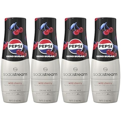SodaStream Pepsi Wild Cherry Zero Sugar Drink Mix (440ml, Pack of 4) Cover