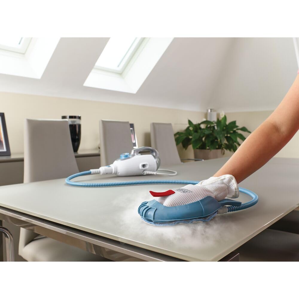 BLACK+DECKER BHSM168DSM-QS - Mopa a Vapor 2 en 1, Potencia 1.600 W, con Cabezal Delta y SteaMitt, Limpieza Eficiente y Ecológica, Tecnología AutoSelect, Accesorios Incluidos