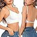 Crewhpo Reggiseno Schiena Scoperta Reggiseno a Forma di U Reggiseno Senza Ferretto Reggiseno da Donna Basso Push Up Reggiseno Senza Cuciture Bianco-S