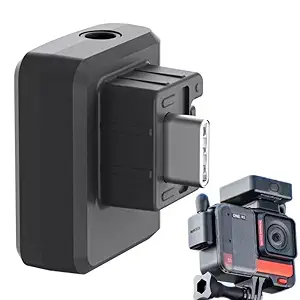 GetZget Mic Adapter for Insta360 One RS Action Camera Accessories (Horizontal)