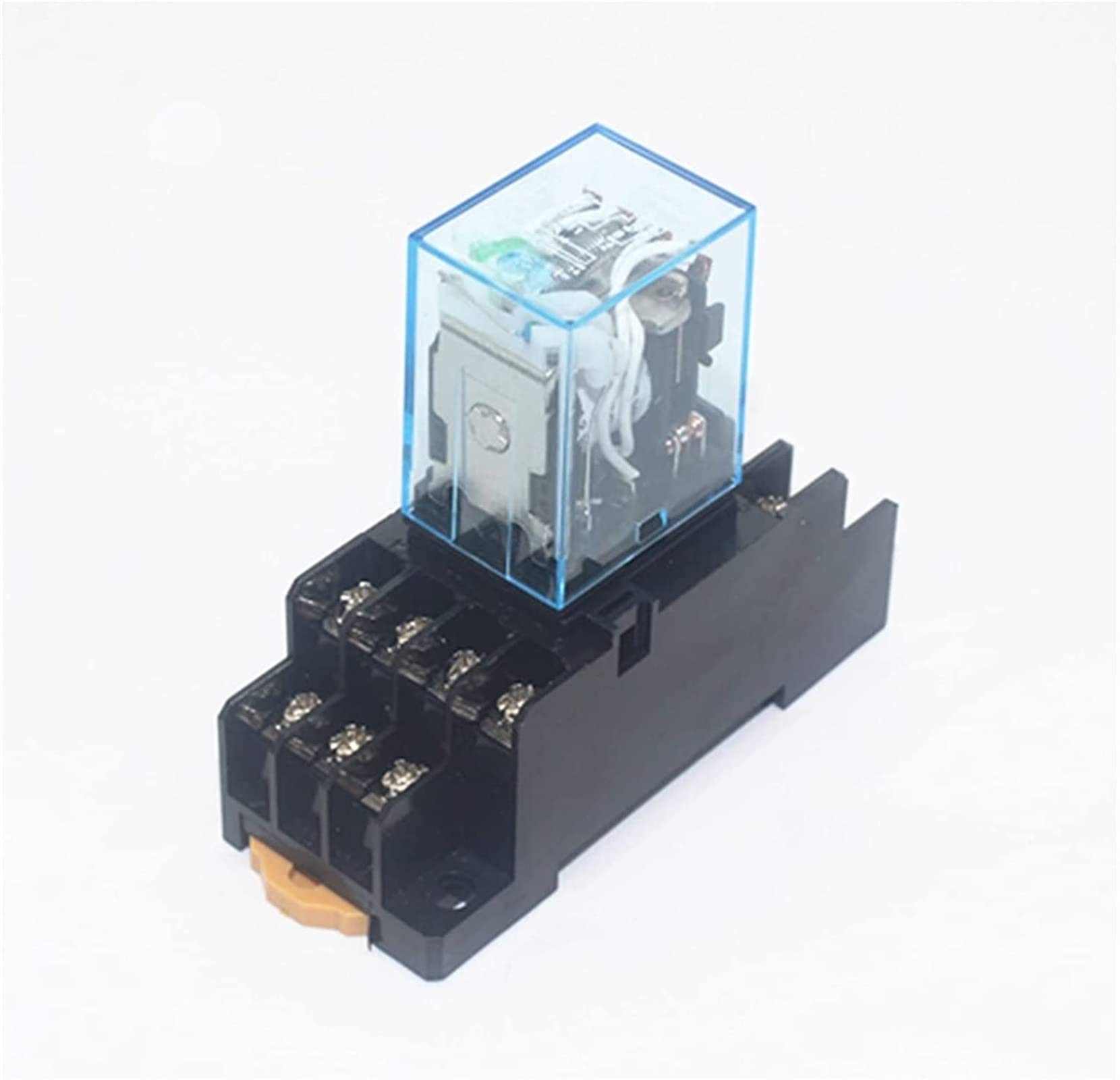 AQHYEBNSR Relay 1set MY4NJ Coil AC12V AC24V DC12V DC24V AC110V AC220V HH54P 5A 220V Miniature Electromagnetic General Purpose with Base