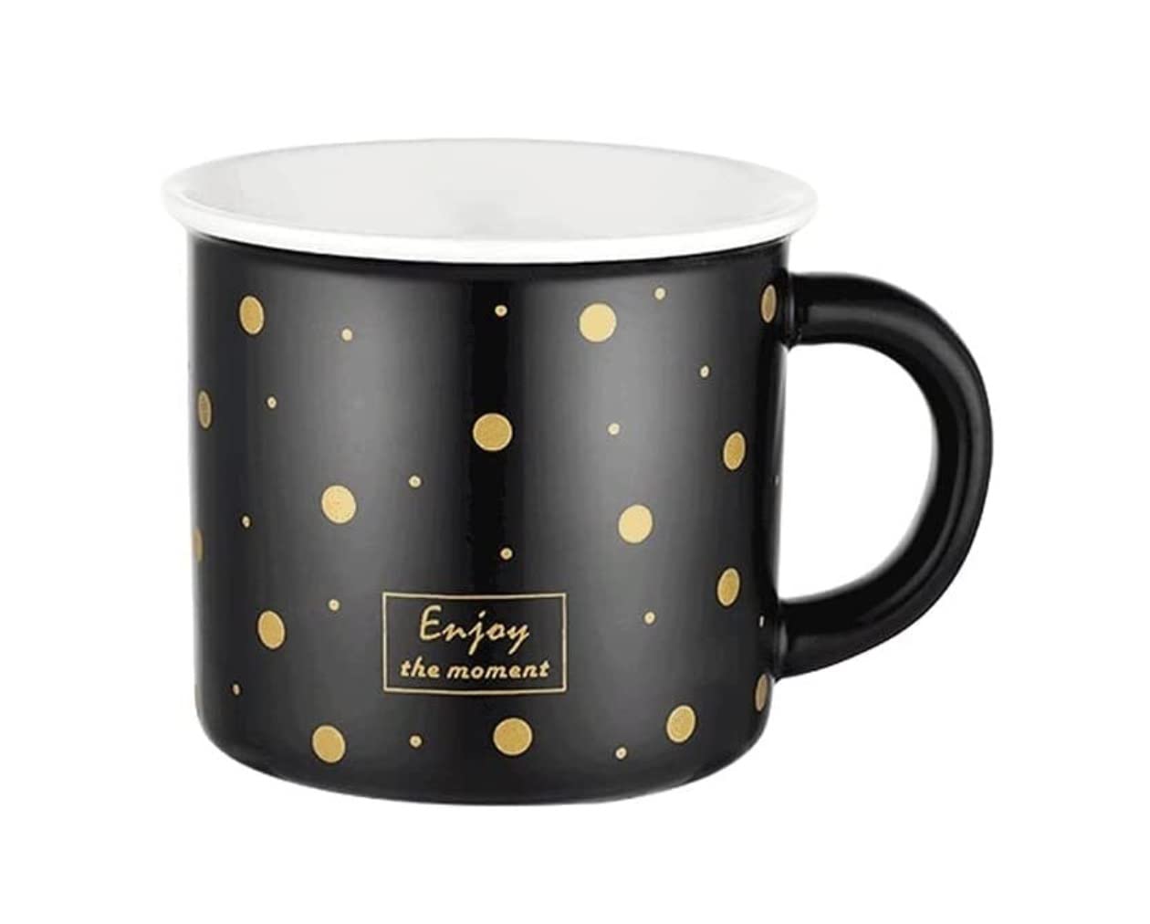 Tazas De Cafe Tazas Desayuno Taza De Café De Cerámica Que Contrasta Con El Color, Taza De Café Reutilizable Con Forma De Esmalte Grande De 420ML Tazas Cafe Taza Desayuno ( Color : D , Size : 270ml )