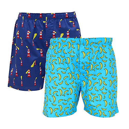 Image of XYXX Men's Remix Regular Fit Cotton Printed Boxer with Dual Pocket & No Marks Waistband (Pack of 2)