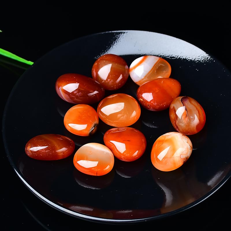 Kamienie i kryształy Naturalny czerwony agat surowy kamień do brukowania na doniczki, dekoracje, ozdoby, kryształy krajobrazowe (500 g, 3-4 cm)