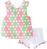 Mud Pie Baby Girls' Crochet Pinnafore and Bloomer Set