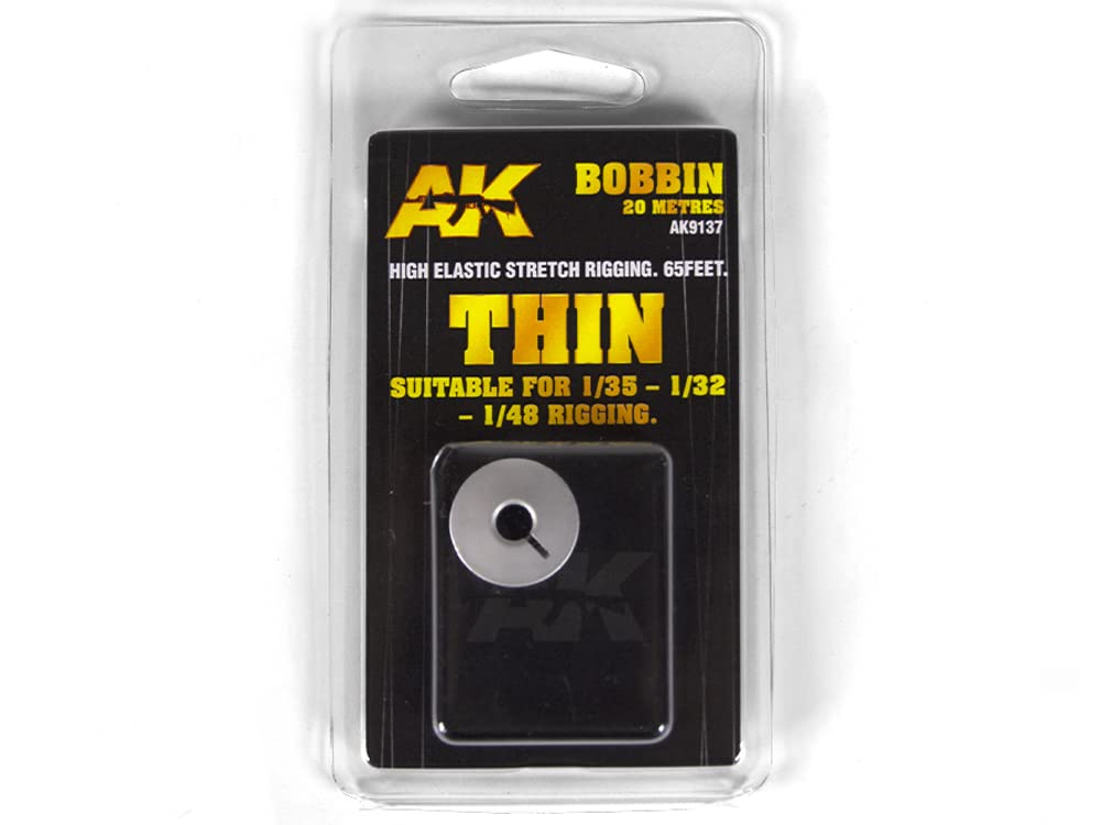 AK AK9137 Elastic Rigging Bobbin: Thin (20m)