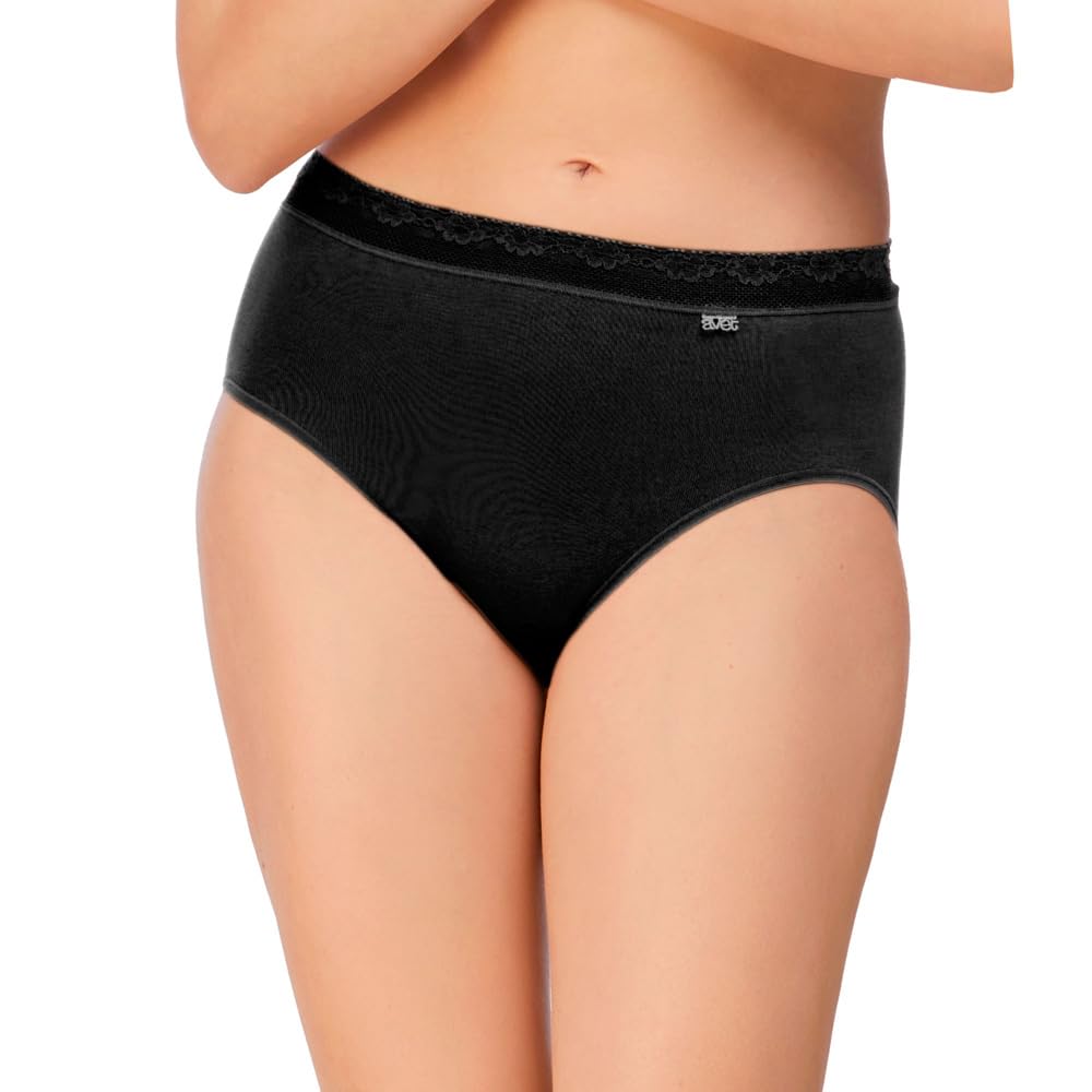 AVET - 32002 Pack de 6 Bragas Alta Mujer algodón sin Costuras