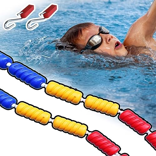 TUOYIBO Swimming Pool Safety Divider,Swimming Pool Safety Separation Line with Buoy/Hooks, Divider Ro and Line Assembled Ro Divider Pool Lane Line,Width9cm-2m/6.6ft