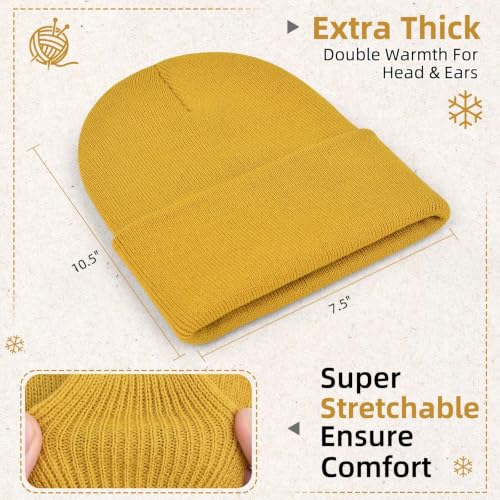 Image of ZOORON Beanie for Men Women Slouchy Winter Beanie Hats Cuffed Skull Caps