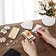 BENECREAT Blumenpressset, 5 x 10cm rechteckiges Miniatur-Blumenpressset mit Löschpapier für Erwachsene, Blumenkonservierungsset aus Holz für Bastler zur Herstellung getrockneter Blumenblätter