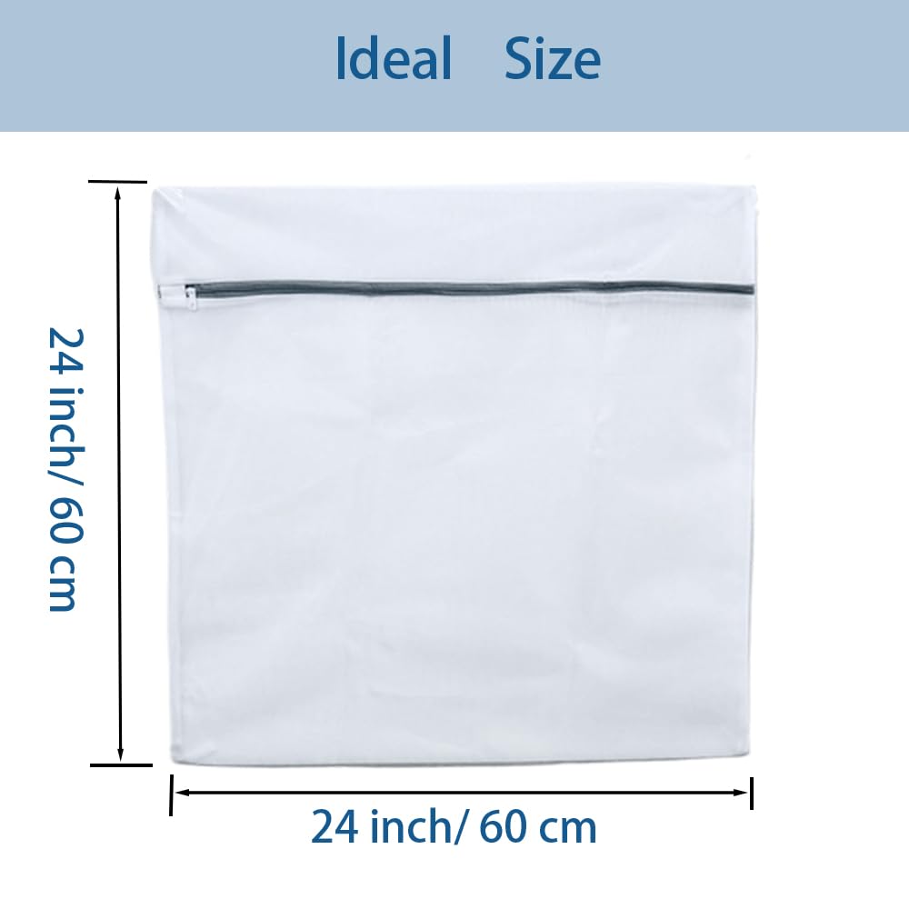 60 x 60 grandi sacchetti per biancheria, borsa per lavatrice con rete con cerniera, borsa da viaggio e per ordinare vestiti, lenzuola, maglioni, scarpe