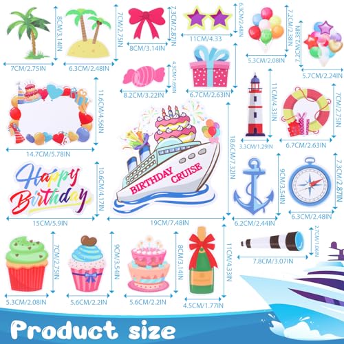 21 imanes decorativos de crucero para cumpleaños miniatura 5
