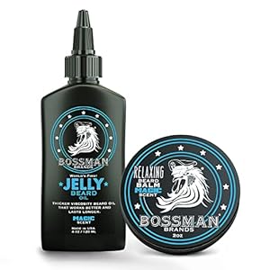 Bossman Beard Oil Jelly and Relaxing Beard Balm Combo- Magic Scent