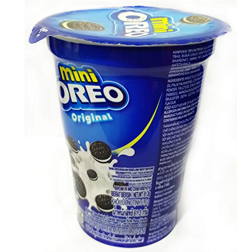 Image of Oreo Mini Cream Biscuit-Original Vanilla Flavor,61.3 Grams Cup (Pack Of 2)