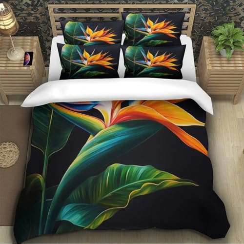 Housse de couette tropicale 3D en microfibre super douce - 5