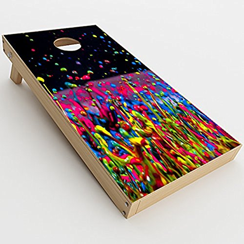 Skin Decal Vinyl Wrap for Cornhole Game Board Bag Toss/Splash Colorful Paint