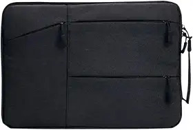 Pasta Case Capa Proteção Para Notebook Apple Macbook Air Pro com Bolsos Frontais e Alça Preto