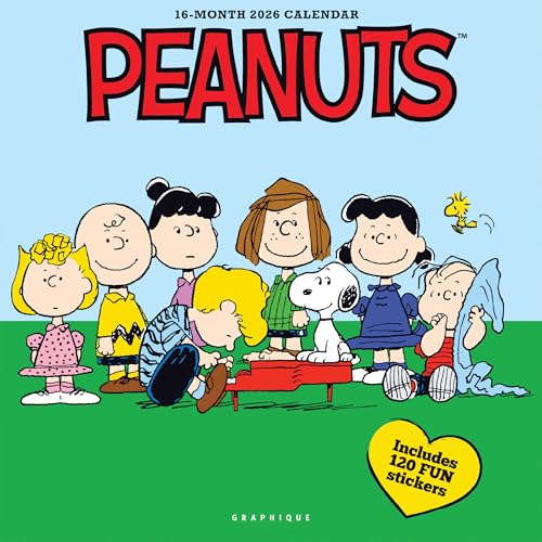 Graphique 2026 Peanuts Wall Calendar | 12 x 12 | Thick Paper | Home & Office Organizer | Large Monthly Grid | 3 Languages & Marked Holidays | 4 Month Preview Page for 2027