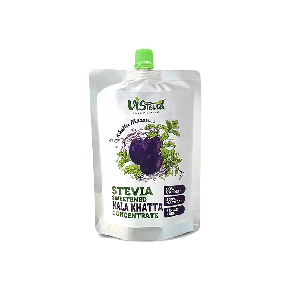 VIStevia Natural SugarFree Khatta Mazaa Calorie Free Stevia Concentrate for Diabetics, Weight Loss, Serves 10-12 Glasses - 150 ml…