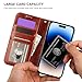 Bocasal for iPhone 14 Pro Max Wallet Case Compatible with MagSafe Wireless Charging, RFID Blocking Magnetic Leather Case with Card Slots Holder Kickstand Detachable Wrist Strap 6.7 Inch (Brown)