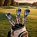 ELEQIN Fairway 3 Wood 5 Wood Head Covers Golf Headcovers Eagle American Flag Golf Club Head Covers Outdoor Sports Accessories Gift for Golfers Men Ideal for Travel Use Waterproof