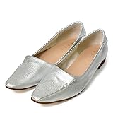 [銀座ワシントン] レディース フラット ローヒール エナメル パンプス 歩きやすい 柔らかい らくちん 大きいサイズ 通勤 (308.SV2, M)