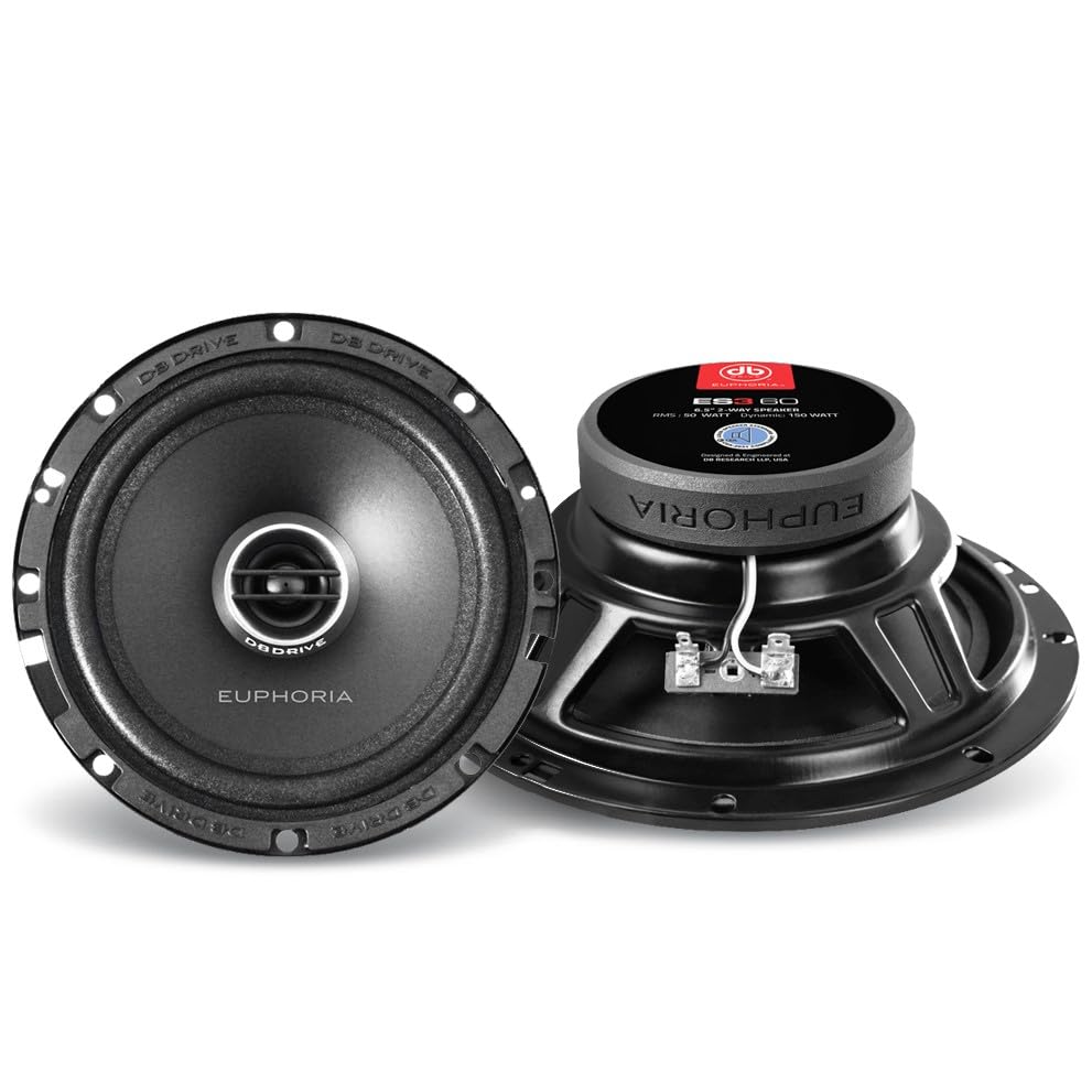 KMH DB Drive 6" Coaxial Speaker- (ES360) High Performance Car Sound System, 6.5″ 2- Way Speaker, RMS Power 50 Watts, Dynamic Power 150 Watts, Impedence 4 Ohm, Sensitivity 91 dB