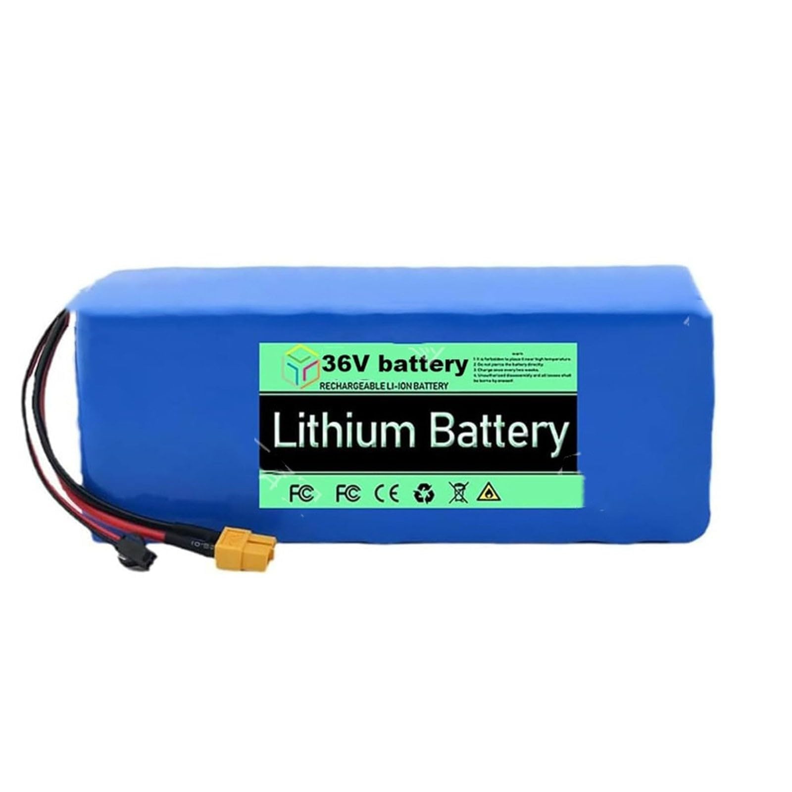 36V 10S3P Batterie lithium-ion rechargeable Boîtier en PVC étanche Batterie pour vélo électrique Chargeur inclus Convient aux trottinettes et draisiennes électriques 36V