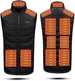 AIVEH Women's Heated Vest, 3 Heating Levels, 11 Heated Zones, Washable Stand Collar Neck Heating, Lightweight Zipper