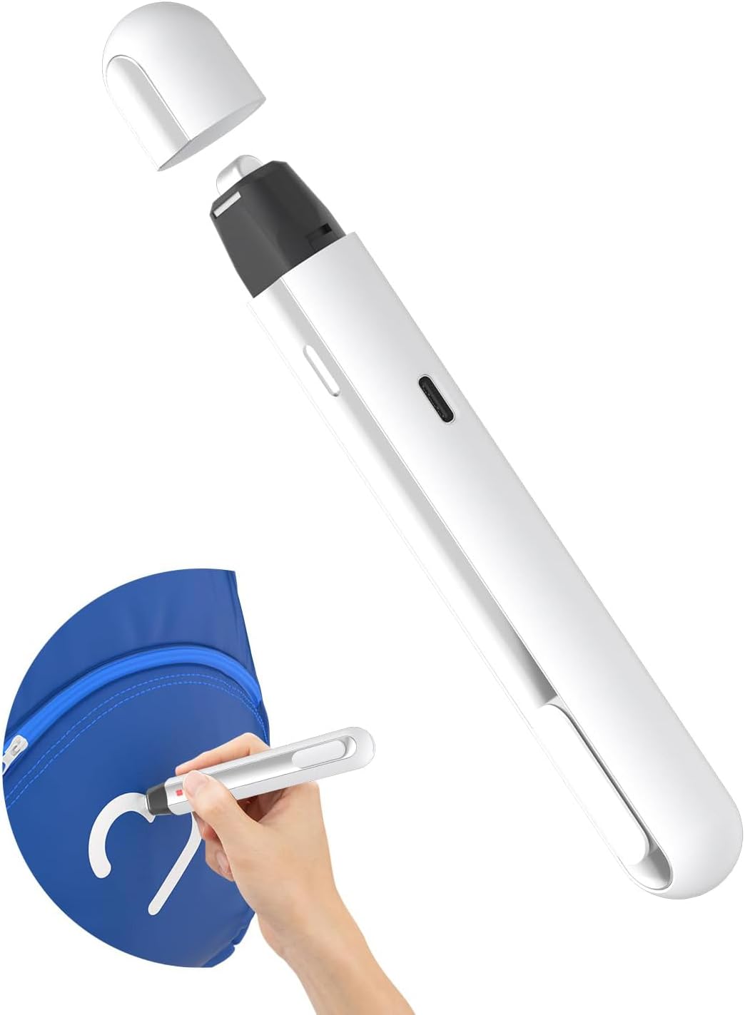 TERRIFI Mini Heat Press Machine, Quick Heating Hat Press for Caps, T-Shirts, Bags, and More, 2 Modes, Mini Iron for Crafting, Ideal for DIY Projects, Easy to Use and Portable (White)