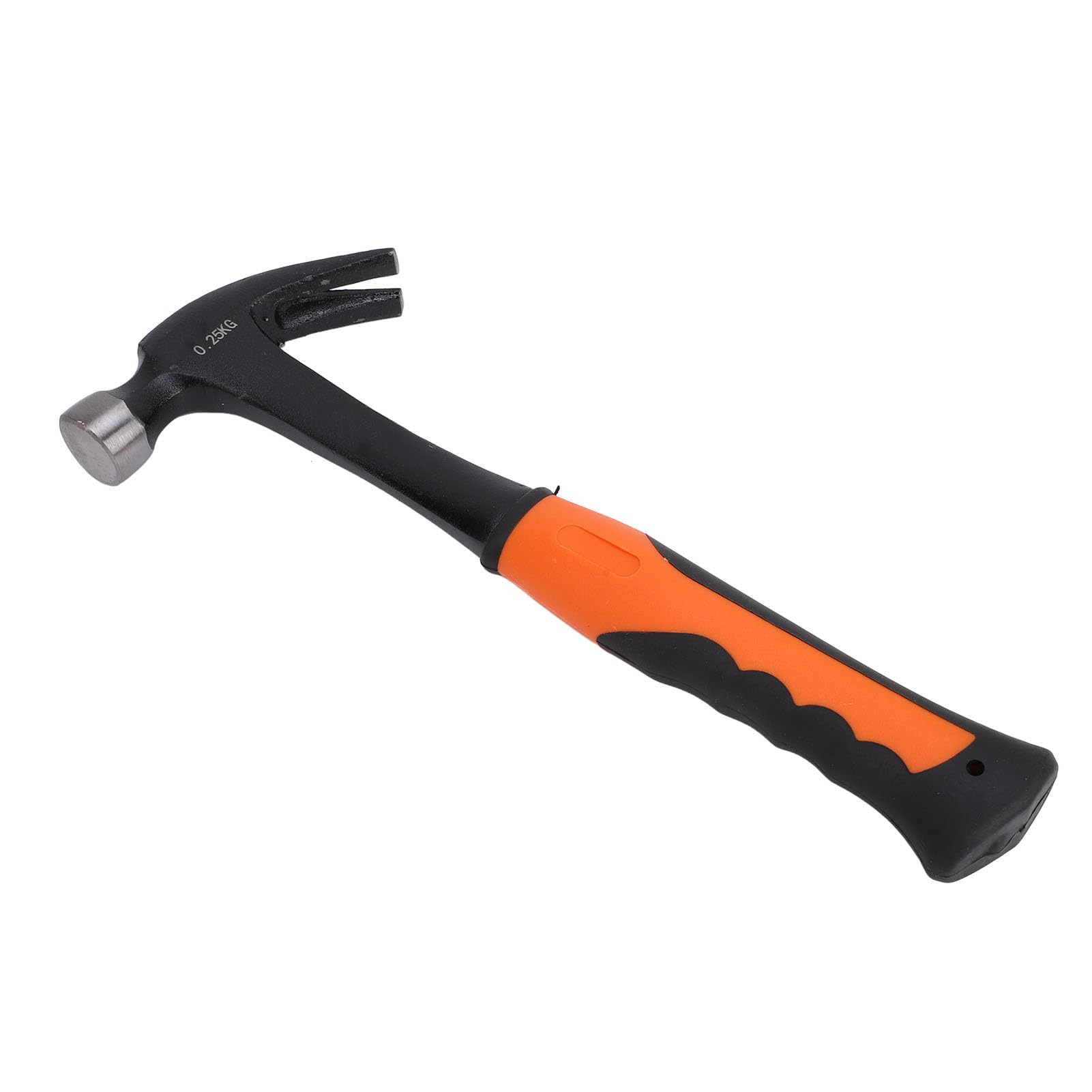 Mini Martillo de Garra, Martillo de Electricista de Acero con Alto Contenido de Carbono y TPR con Extractor de Clavos y Orificio para Cordón, para Carpintería, Construcción, (0,25 kg)