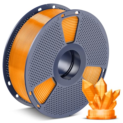 Image of SUNLU PLA 3D Printer Filament PLA Filament 1.75mm, Neatly Wound 3D Printing Filament 1.75mm, Dimensional Accuracy + /- 0.02 mm, Fit Most FDM 3D Printers, 1kg Spool (2.2lbs), Transparent Orange Juice