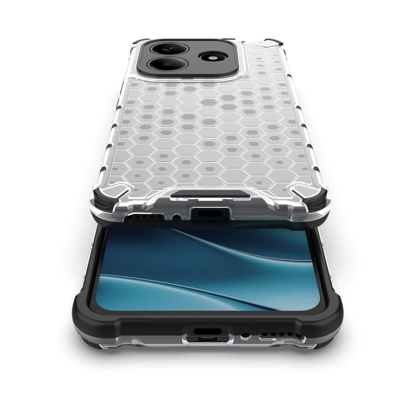 Image of Plastic Bumper Back Case Cover for Redmi Note 14 5G (Transparent)