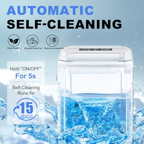 image for SMUG Ice Makers Countertop with Handle, Portable Ice Machine, 9 Bullet